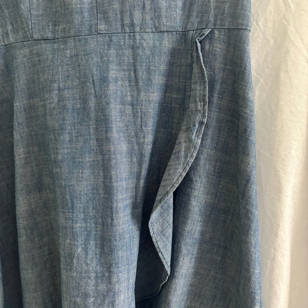 J. Crew Light Denim V-Neck Dress, Size 4 - Picture 2 of 11